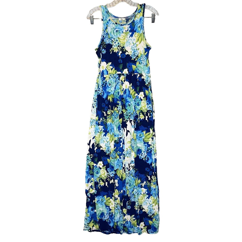 Egs Women Floral Maxi Dress S Colorful Bloomcore Garden Party Sleeveless